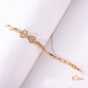 دستبند پاپیونی استیل طلایی